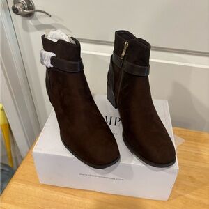 Dream Pairs Dark Brown Ankle Booties
